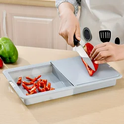 1 3-in-1 Cutting Board with Storage Plastic Cutting Board, Kitchen Small Tools, Kitchen Supplies, Kitchen Household Items