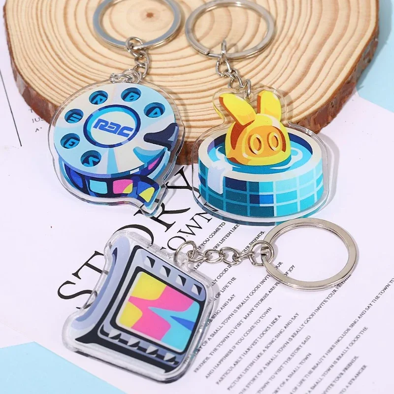 Hot Zenless Zone Zero Cosplay Props Encrypted Master Tape Polychrome Acrylic Figure Keychains Boopon Metal Key Ring Jewelry Gift