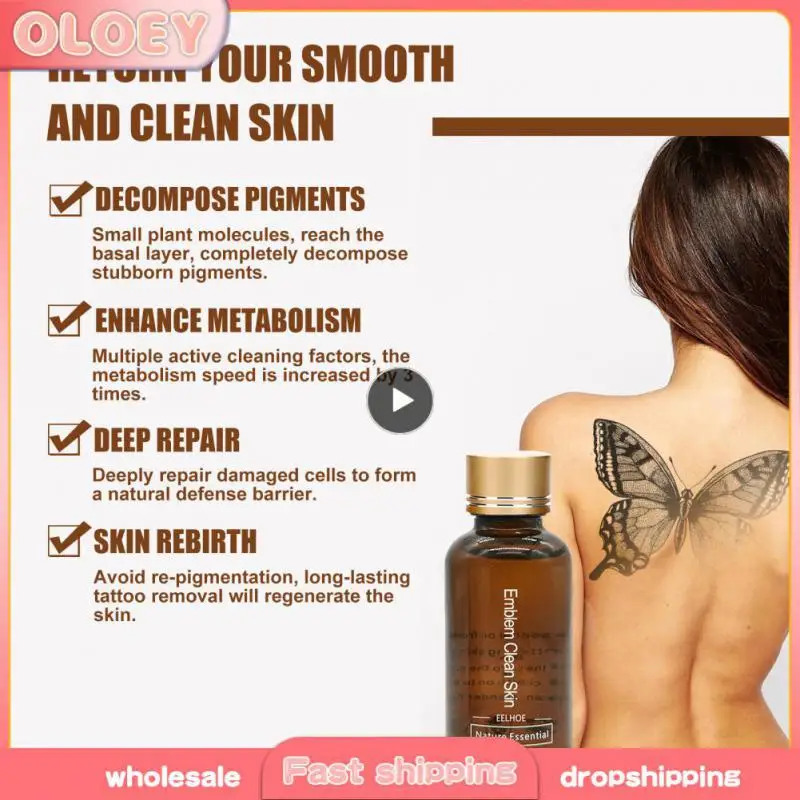 Remoção de pintura de arte corporal, extratos naturais de plantas, ingredientes naturais, portátil, permanente, não tóxico, fórmula avançada, tatuagem limpa