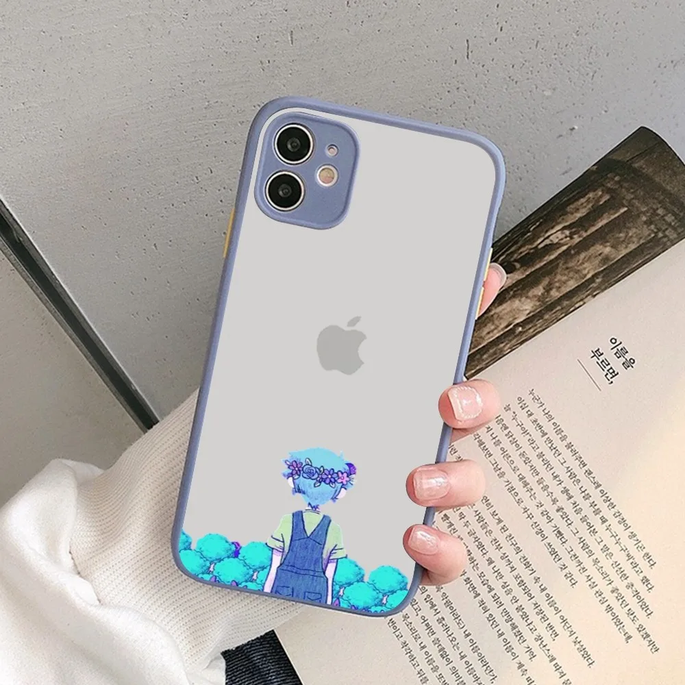 Game Omori cartoon Phone Case for iPhone 14 11 12 13 Mini Pro Max 8 7 Plus X XR XS MAX Translucent Matte Cover