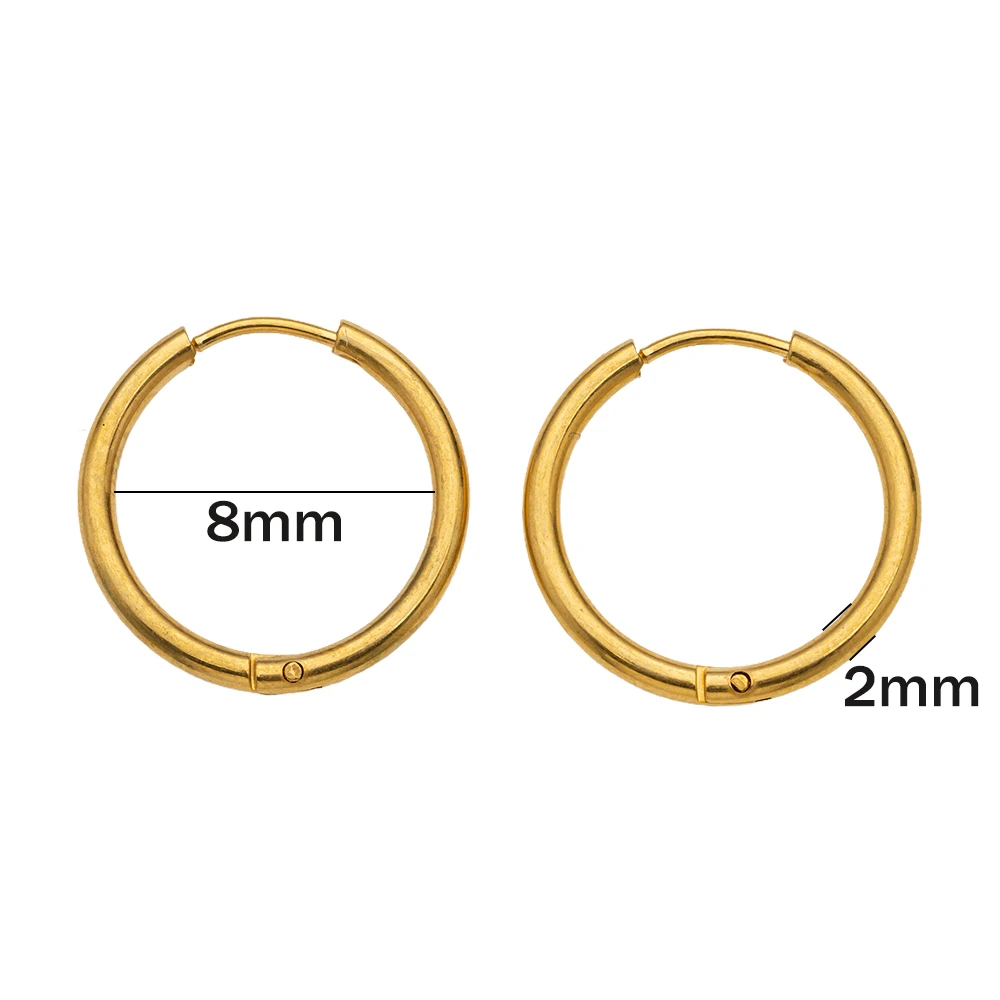 10-teiliges Edelstahl-Set für kleine Huggie-Creolen, Verbinder-Set für hypoallergene Frauen, Geschenke, DIY-Schmuckherstellungszubehör