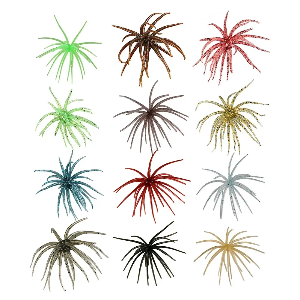 Floating Soft Bait Sea Urchin Lure Bass Fishing Fishing Lure Multi-antenna Design Floating Action Built-in Sequins