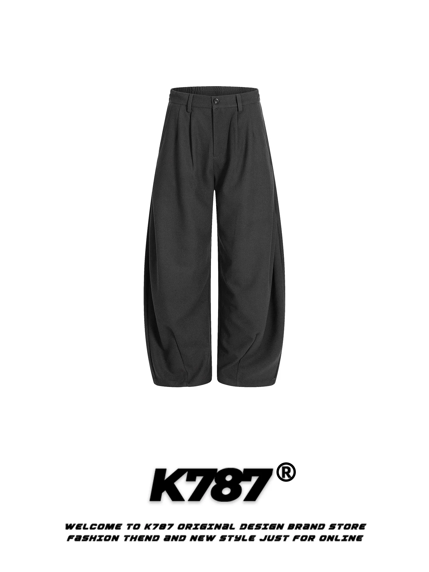 

Брюки K787 в американском ретро-стиле, свободные, повседневные, с широкими штанинами, унисекс, длинные, с высокой талией, прямого кроя