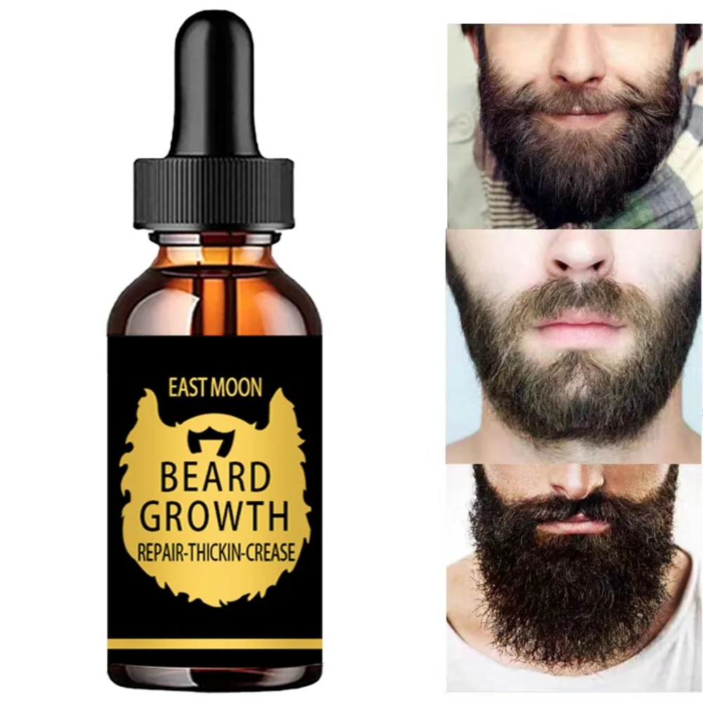 Natural Effective Beard Growth Essential Oil Enhancer Nutrient Oil for Man Home Beard Growth Liquid Hair Loss Treatment 30ml