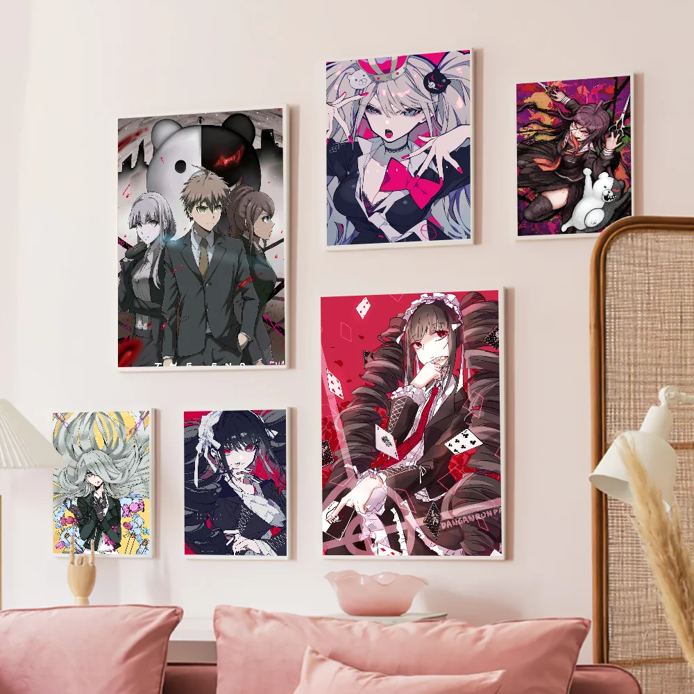 Anime Danganronpa Hot Movie Sticky Posters Vintage Room Bar Cafe Decor Nordic Home Decor