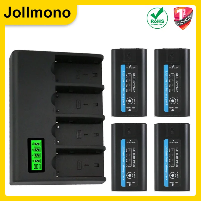 NP-F980 NP-F970 NP-F960 Battery with USB Output Type C Port for Sony PLM-100 CCD-TRV35 MVC-FD91 MC1500C