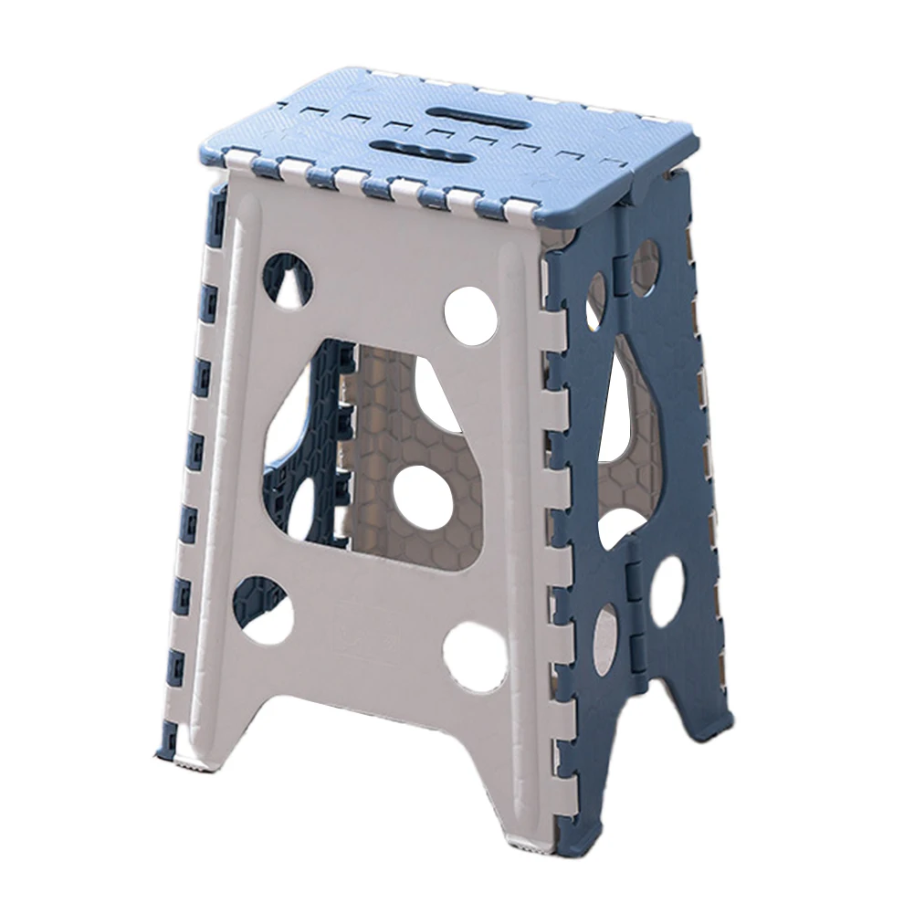 

18 Inch Foldable Stool Plastic Stools Folding Step Stool 400 LBS Capacity for Adults and Kids Collapsible Stool for Kitchen Dorm