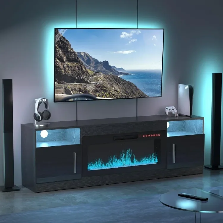 

Good TV Stand with Fireplace, 36" Fireplace TV Stand LED Entertainment Center with Fireplace, 70 Inch Modern Electric Fireplace