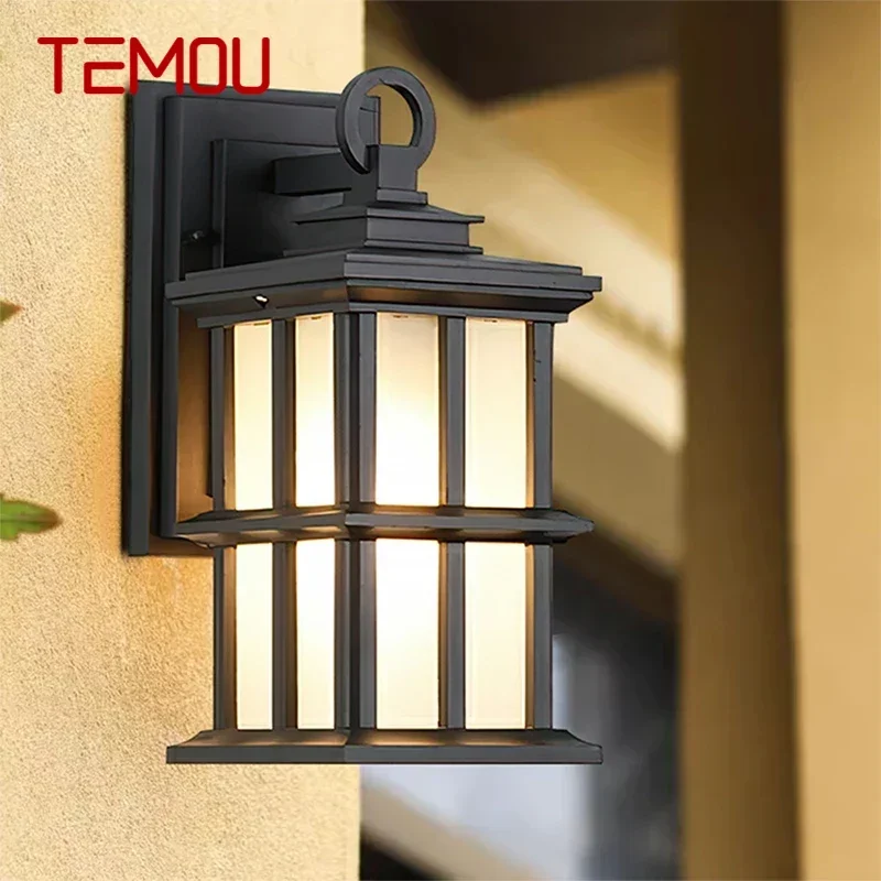 

TEMOU Contemporary LED Outdoor Wall Lamps Electric Simplicity Waterproof Balcony Hallway Courtyard Villa Gate Hotel