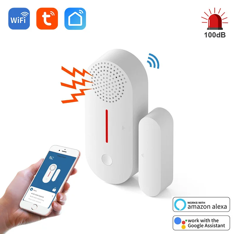 tuya wifi funcao porta sensor alarme de som vida inteligente home app prevenir janela ladrao alerta de seguranca familia detector anti theft 01