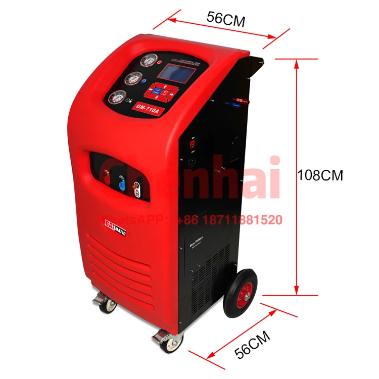 Factory Sale Car A/C Service Machine Recharge Refrigerant Gas Recycling Fully Automatic AC Recovery Machine