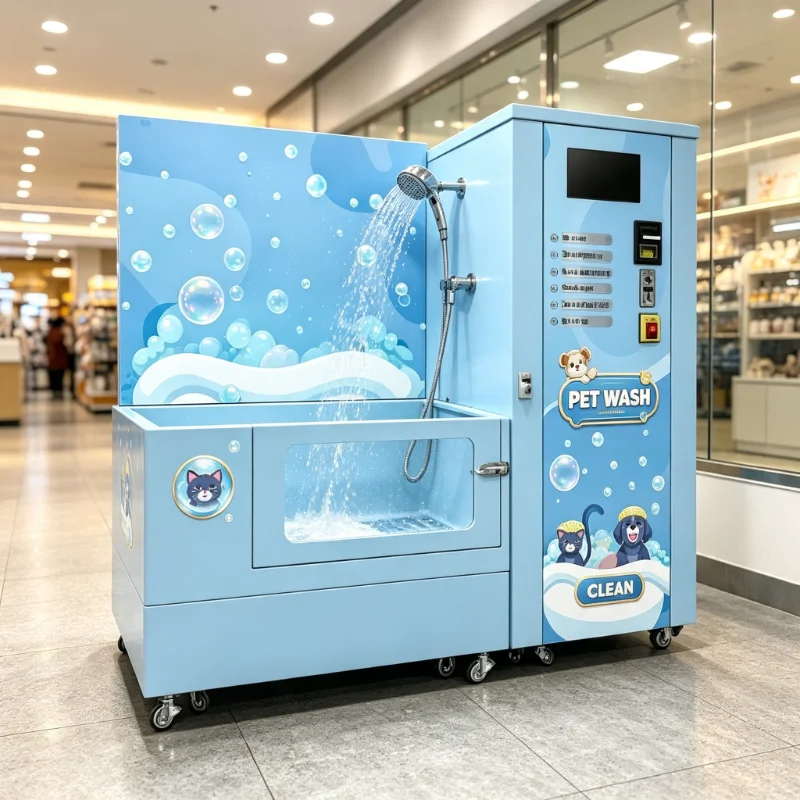 Dog Washing Machine Semi‑Automatic Stainless Steel Self‑service Eco‑friendly Pet Washing Vending Station Customized