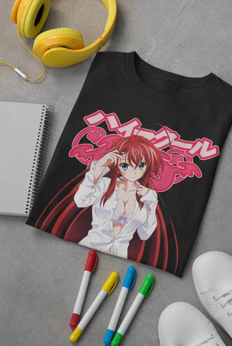 Unisex Rias DxD Anime Woman T-Shirt, Waifu Manga Shirt