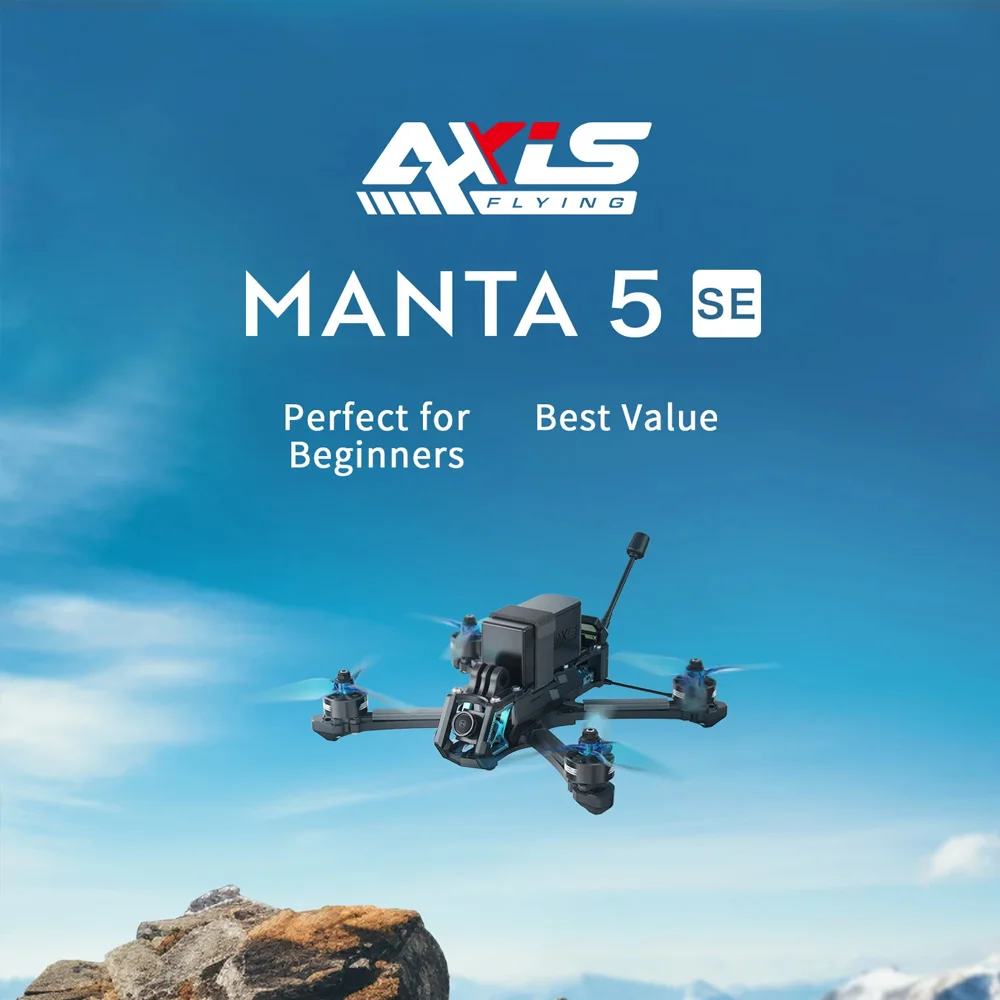

Комплект дрона Axisflying Manta 5 SE 6S FPV, аналоговый/совместимый с GPS-приемником AE227, 1960KV, двигатель для Cinematic Freestyle FPV Drone