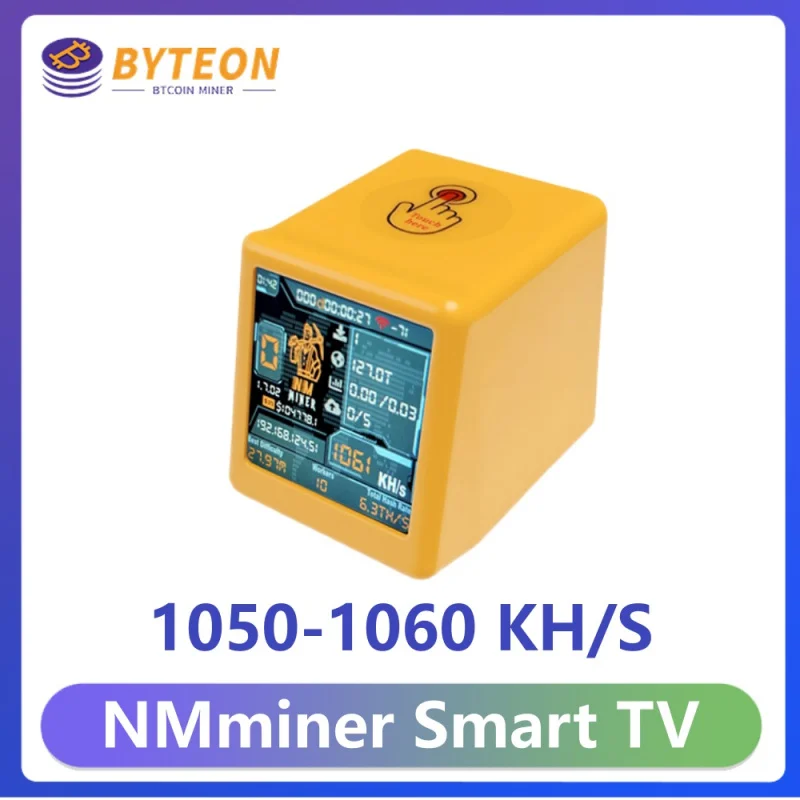 

NM TV NMminer Smart TV 1050KH/s Nerdminer V2 BTC solo mining crypto Lottery Miner silent Desktop Clock Miner 998KH/S BYTEON