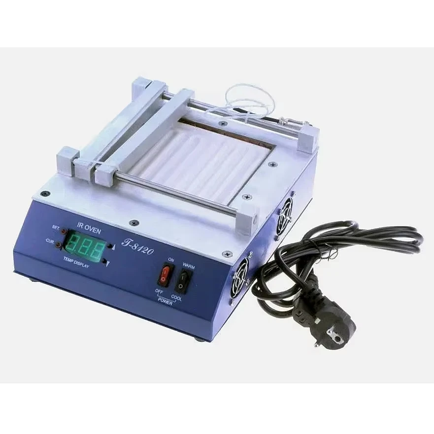 PCB Preheater PUHUI T-8120 Infrared Hot Plate 600W 0-450℃ PID For BGA SMD Rework
