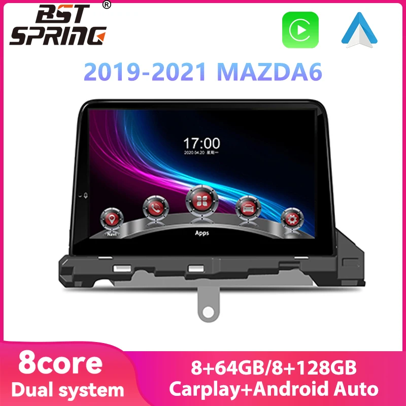 

1920*720 Car Android 11 Screen Multimedia Audio Video DVD Player For Mazda 6 2019 2020 2021 CarPlay Radio Autoradio 128GB