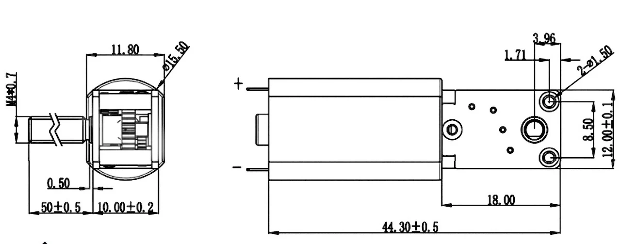 1218-050 M4 Thread Long-Shaft Self-Locking Reduction Gear DC Motor 3V6V12V 4-760RPM for Robot Intelligent Electronic Door Lock