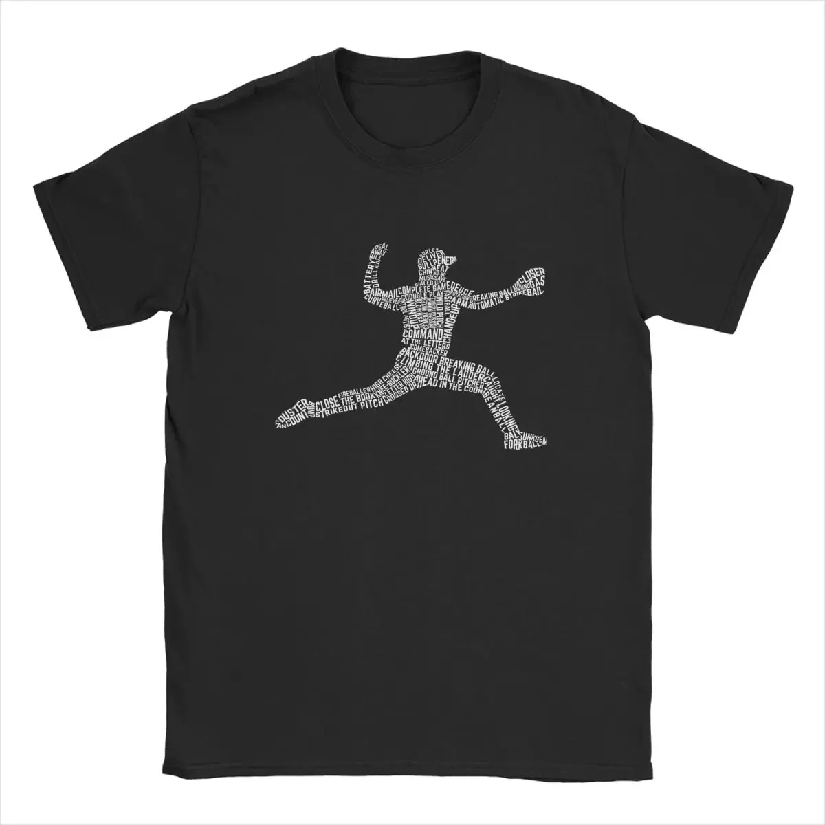 100% Cotton Tees Short Sleeve Funny Softball Player T Shirts O Neck Clothing Gift Men's T-Shirt Baseball Pitcher Art Leisure