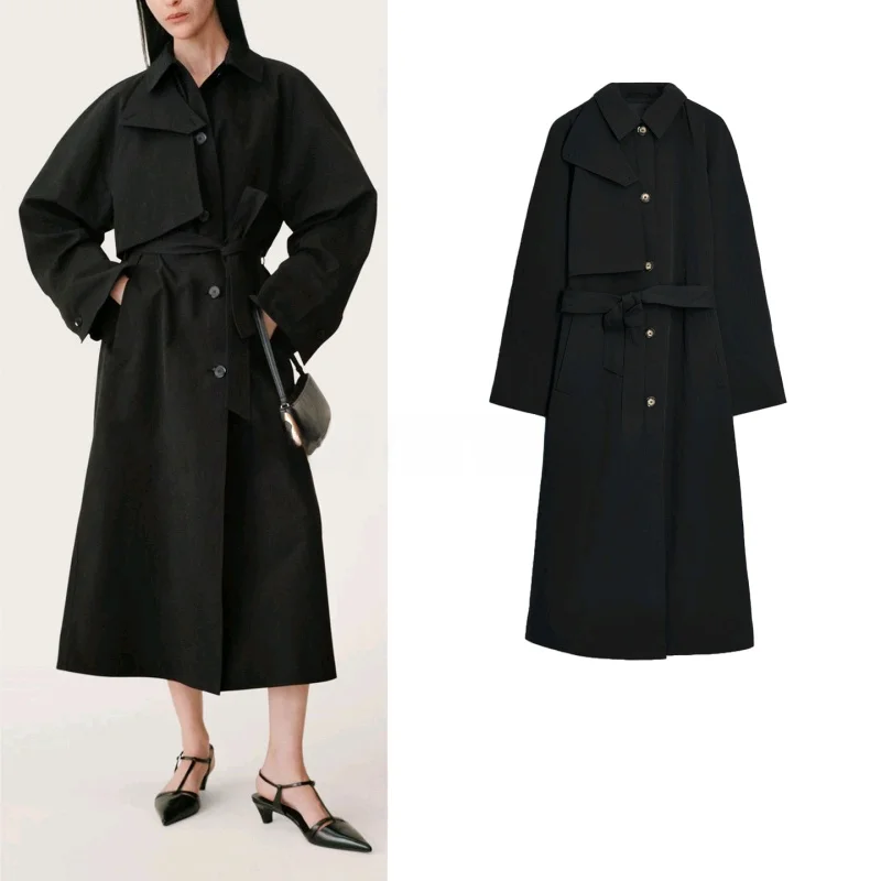 

Летнее женское спортивное пальто из смесового хлопка с длинными рукавами, отложным воротником и поясом на завязках, простого кроя