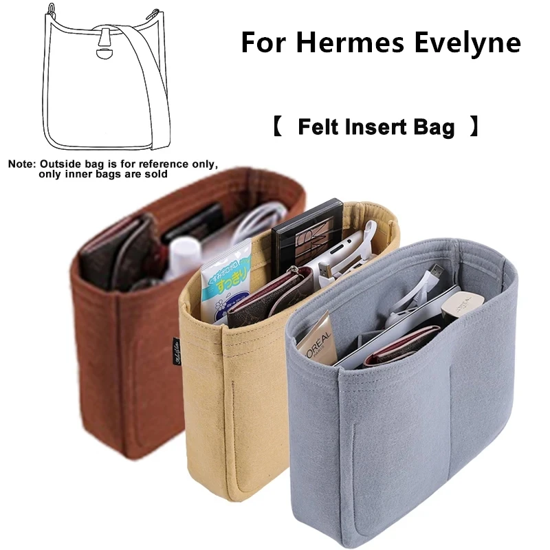 Taschen-Organizer, Filzeinlage, Taschenzubehör für Hermes Evelyne 16 29 33, Taschen, unterstützt langlebiges Futter, Aufbewahrung, Sortiertasche, Innenteil