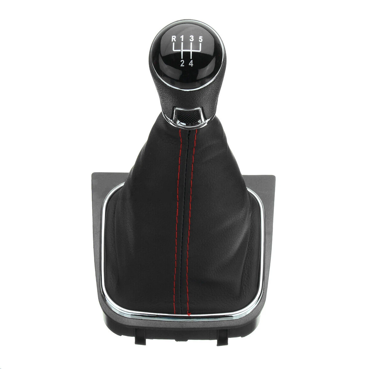 

5 Speed For VW Golf Mk5 Mk6 Gear Stick Shift Knob Black Gaiter Boot Cover Frame Interior Gear Shift Knob Replacement Parts