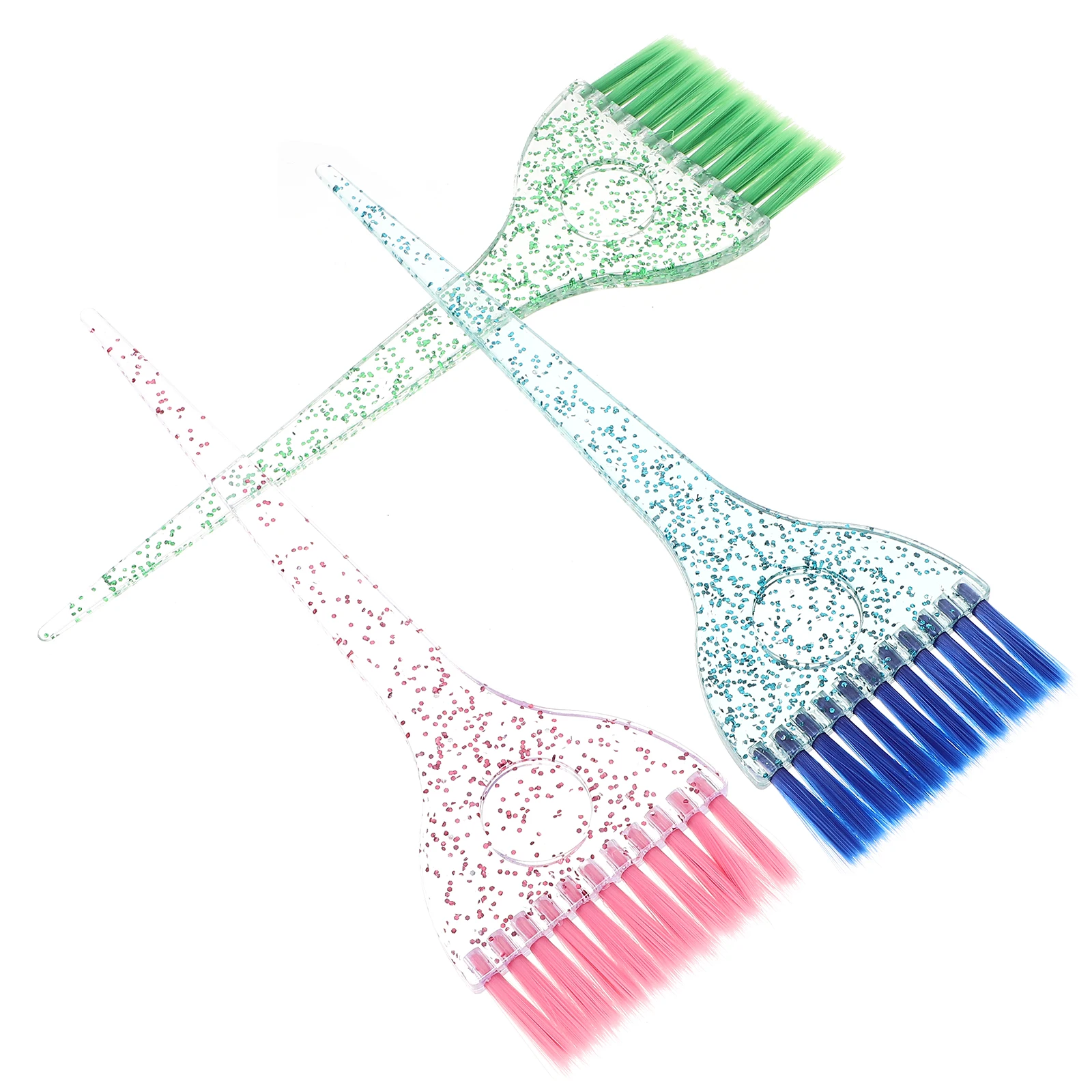 

3 шт., кисть для окрашивания волос с хрустальной ручкой, мягкая щетина для салона, домашнего использования, мелирование, оттенок, инструменты для парикмахера «сделай сам»