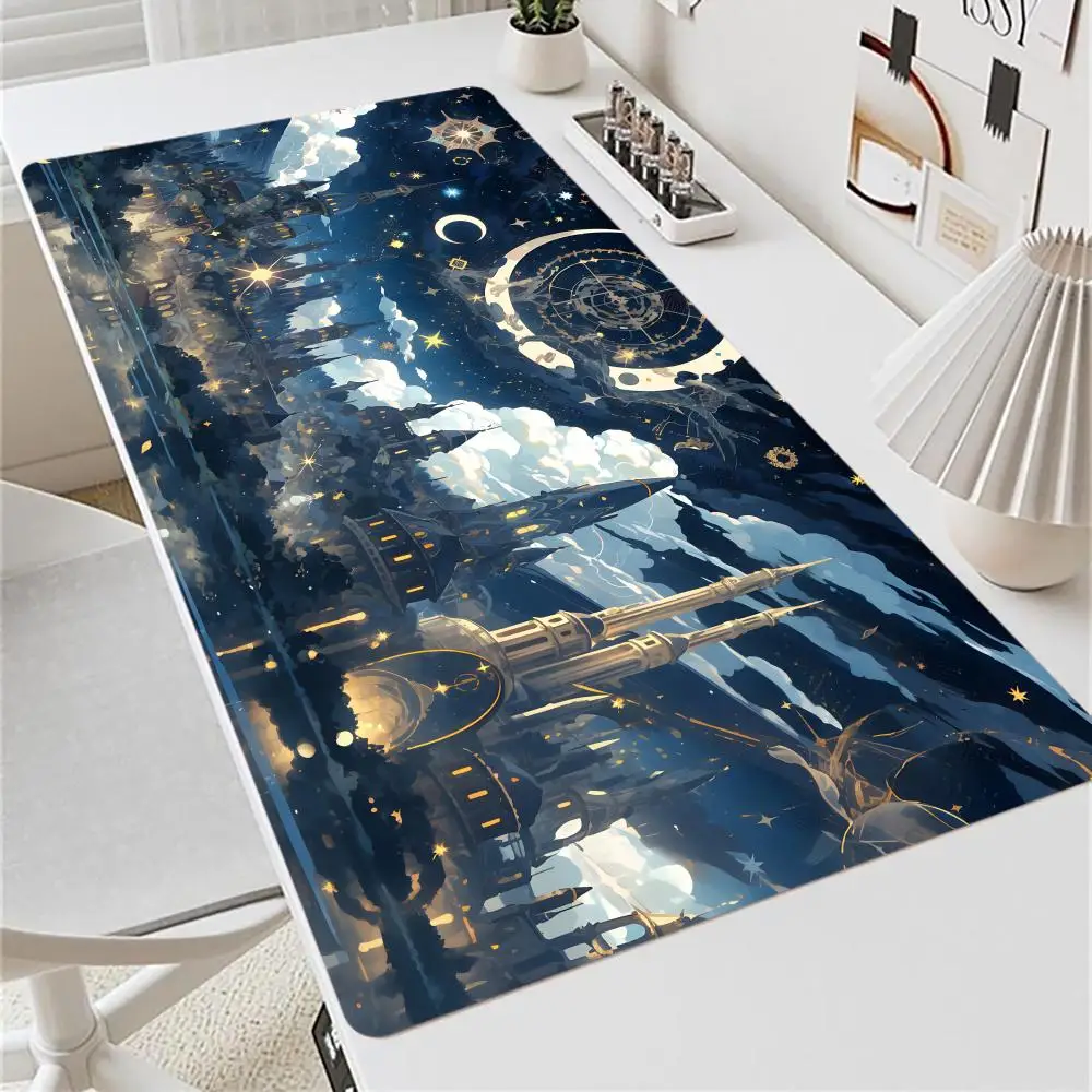 Magic Castle Mouse Pad Large XXL Gaming keyboard Rubber Lock phone Desk laptop Mat Computer Gamers work mouse office
