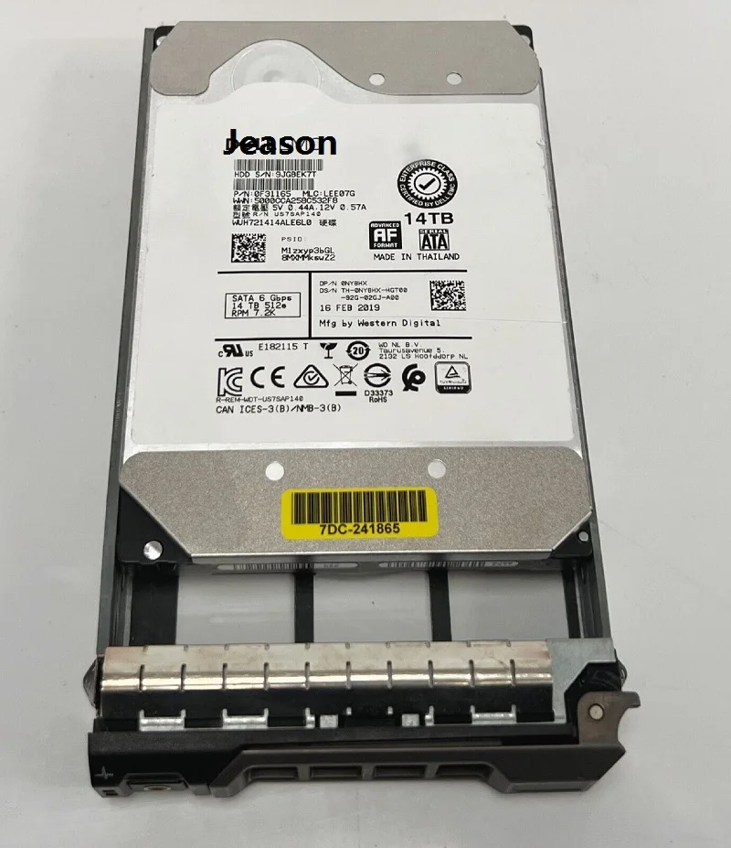 

NEW For DELL 0NY8HX 14TB SATA 7.2K 6G 512e w tray R810 R710 R510 R410 R310 T610