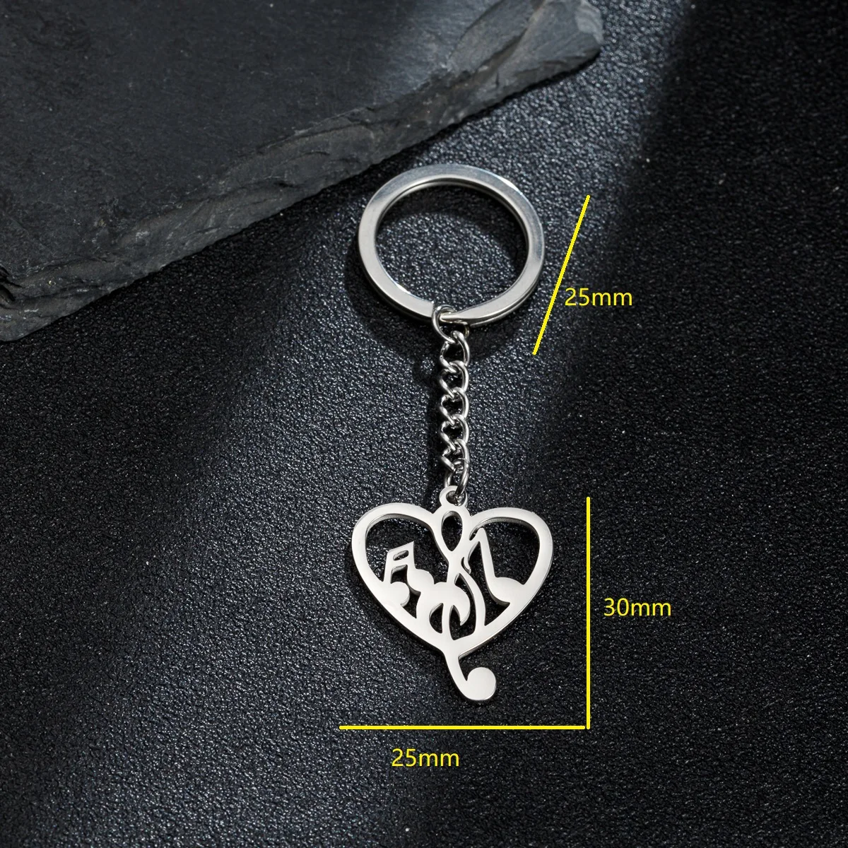 Musical Instrument Keychain For Women Stainless Steel Guitar Accordion Keyring Music Charms Festival Gift Diy Handmade Jewelry