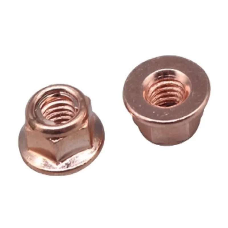 

12Pcs New Exhaust Nuts Elbow Nuts Practical M8 Copper Flashed Exhaust Manifold Nut 8mm Nuts High Temperature Nuts Home Fasteners