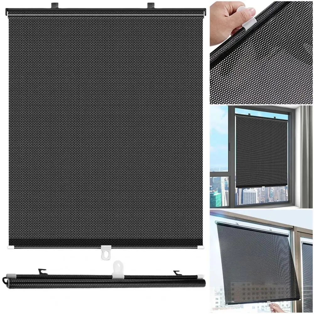 

40/45/50cm Car Curtains Roller Blinds Suction Cup Blackout Sunshade Privacy Shades For Kitchen Office Window Sun-shading Curtain