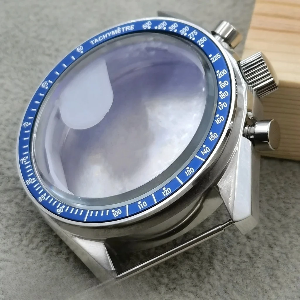 High Quality VK63 case 39.7mm moonswatch metal case chronograph case bezel,VK63 Fashion Business watch sealed back moon watch image 5