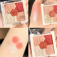 Vitality Petal Blush -Petal Blush Palette,Natural Nude Monochrome Rouge with Delicate Powder Texture,Natural Look Cheek Makeup