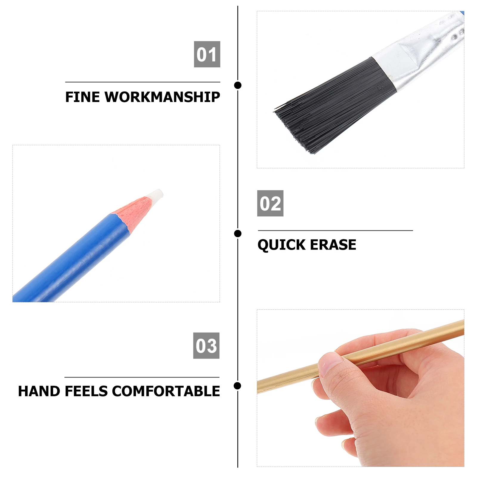 

4 Pcs Rust Remover Pen Useful Derusting Unique Coin Brush Repair Wooden Cleaning