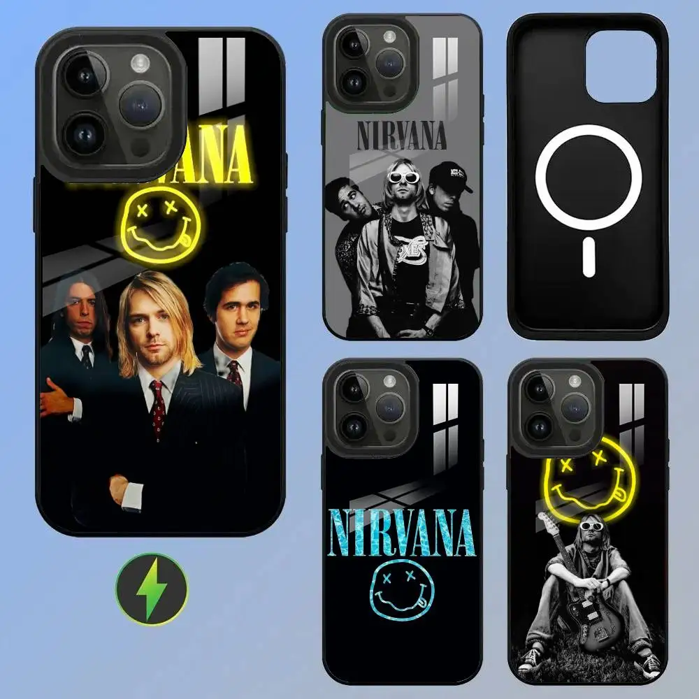 

Nirvana High-End Glass-textured Printed Phone Case For iPhone 11/12/13/14/15/16/17 Plus, Pro, Pro Max & Air