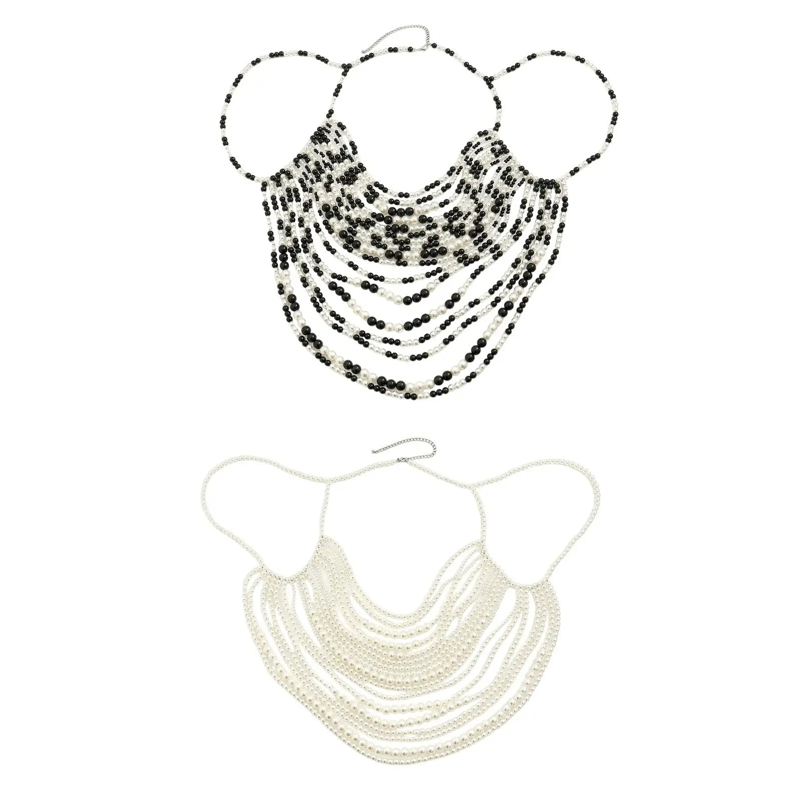 Beaded Body Chain Jewelry Outfit Women Bra Chain for Music Festival Streetwear