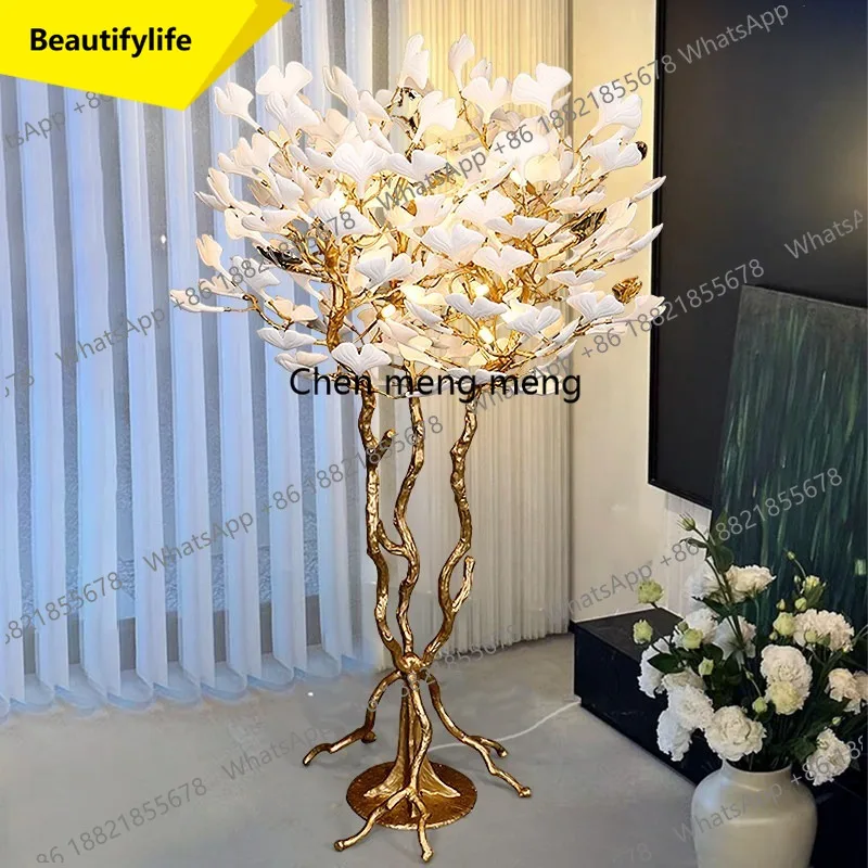 X188 French high-end living room bedside study floor lamp hotel creative tea room art