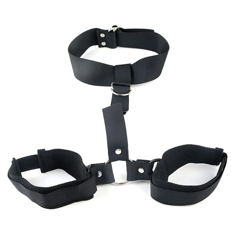 BDSM Zurück Handschellen Sex Spielzeug SM Zurückhaltung Kragen Fetisch Einstellbare Handschellen Paar Bondage Frauen Erotische Zurückhaltung Sex Produkt Set