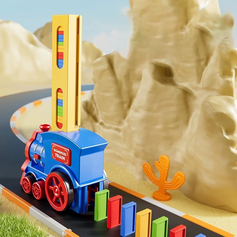 Voiture électrique, blocs de construction, petit train à émission automatique de cartes, jouets de puzzle pour enfants, cadeaux pour garçons et filles