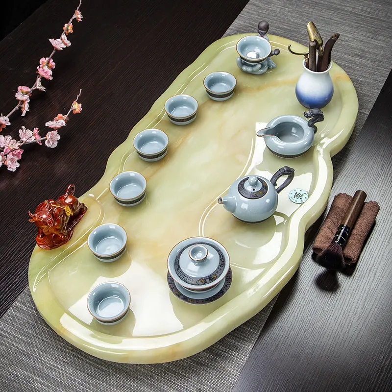 Stone Ceramic Tea Tray Irregular Storage Coasters Coffeeware Decorative Ceremony Tea Tray Table Pot Bandejas Home Decorationgs