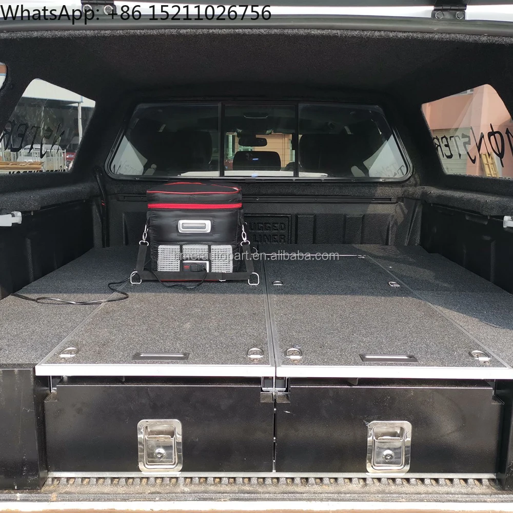 Best off Road Bed Storage System for Toyota Tundra Ute Draw Cargo 1 Tray Sliding 4x4 Drawer Rear Interior Kits with Tooling Box