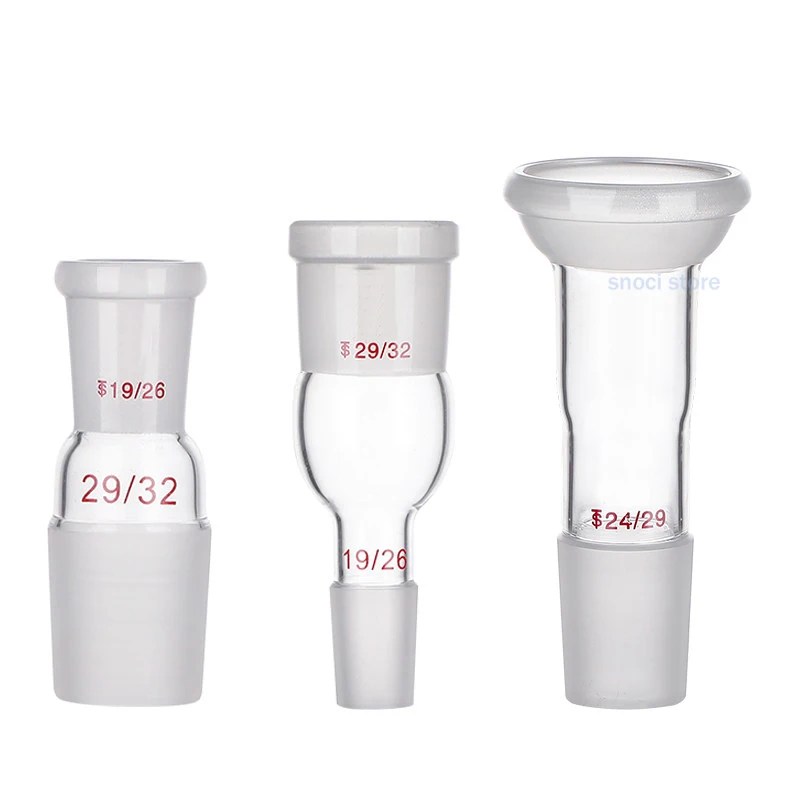 Glass Reducing Connecting Adapter, Borosilicate Glass Joint Connecting Adapter for Laboratory  Supply 14/23- 50/42，1Piece