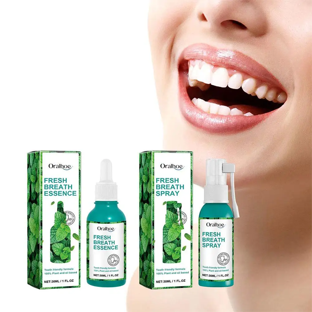 30ml Breath Freshening Spray Freshener Mouth Smell Removing Care Mint Flavor Fresh Breath Essence Oral Health Care