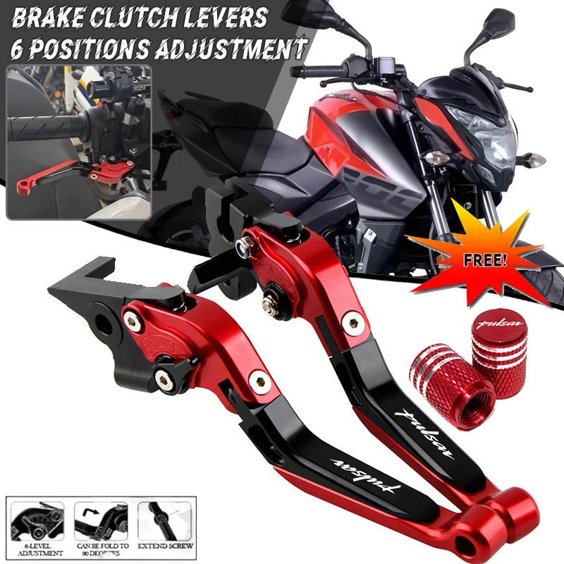 

2025 Pulsar Folding Brake Clutch Levers For Bajaj Pulsar 200 NS/200 RS/200 AS Motorcycle Adjustable Folding Clutch Lever,Handle