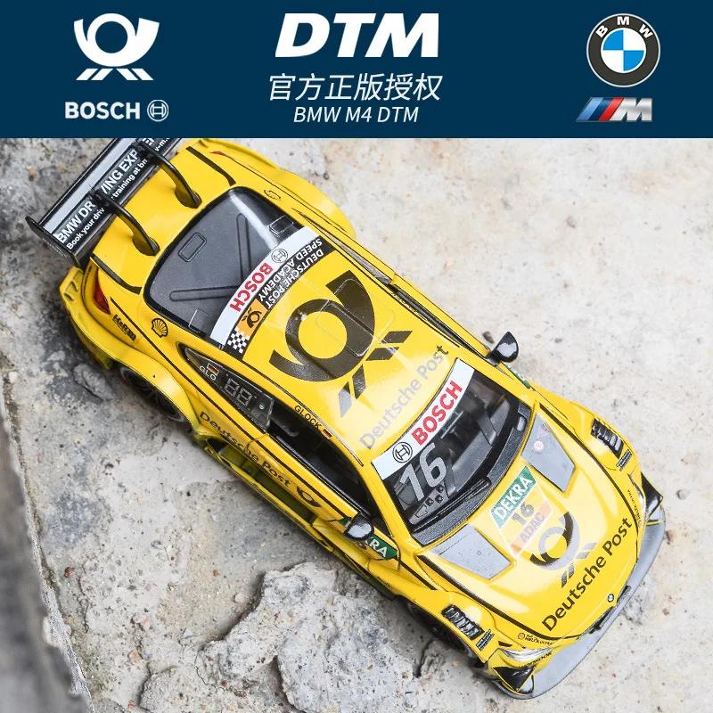 1:32 BMW M4 DTM Racing Car Model Toy Alloy Diecast with Sound Light Pull Back Model Car Collection Toy for Boys Holiday Gift A25