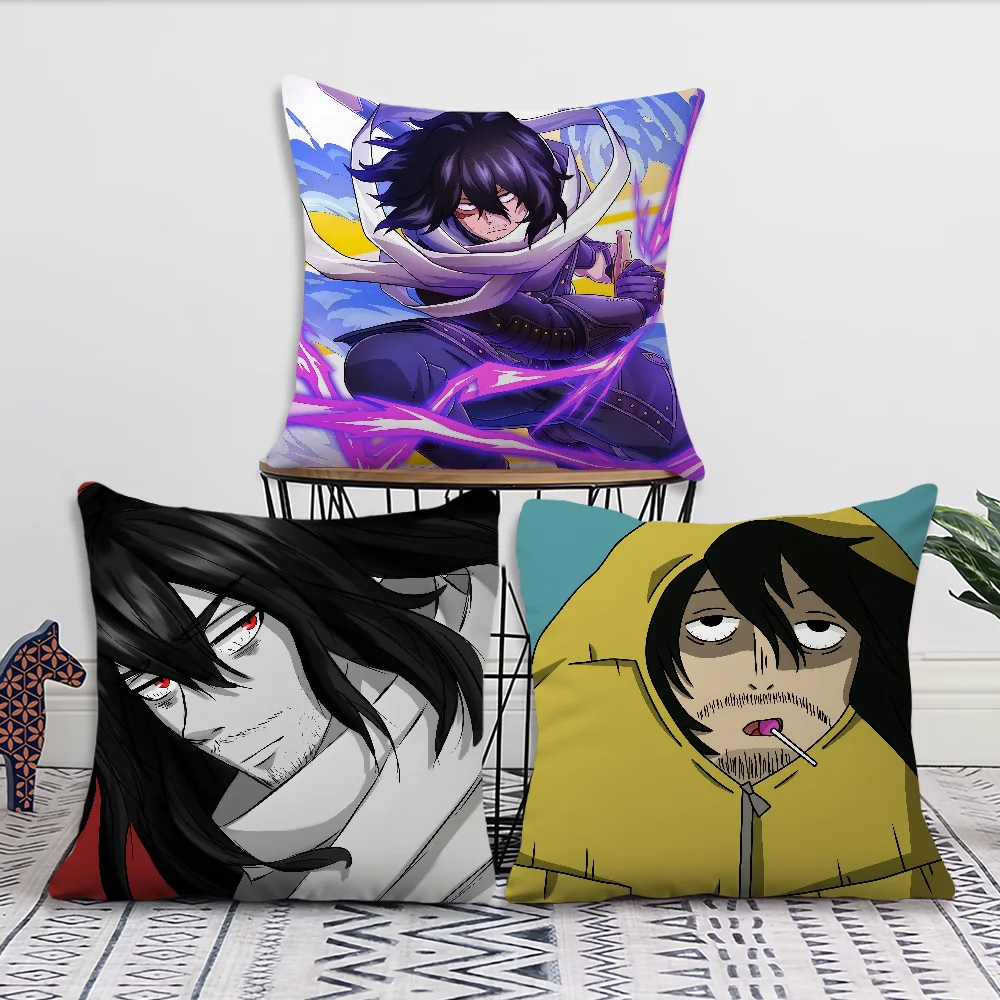 Anime Manga Art A-Aizawa Shota Eraser Head Comfortable Soft Pillow Case for Sofa Living Room Home Office Decor Protective Covers