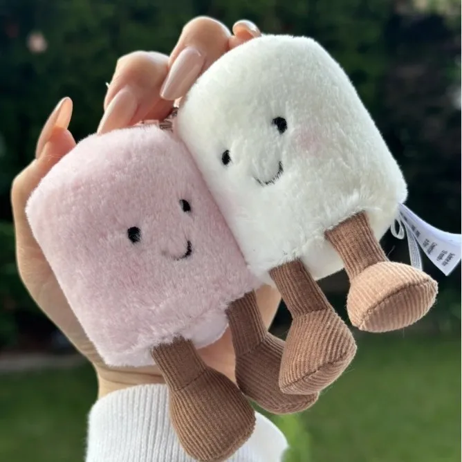 Multiplestyles Plush Cotton Cat Candy Two Tone Cute Soft Two Tone Keychain Bag Pendant Plush Bag And Car Decoration Holiday Gift