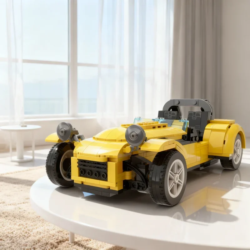 Image of 803-teiliger MOC Caterham Seven Superlight Icons Modellbausatz Architektur-Spielzeug Festliche Geschenke Kreative Idee Bildungsspielzeug