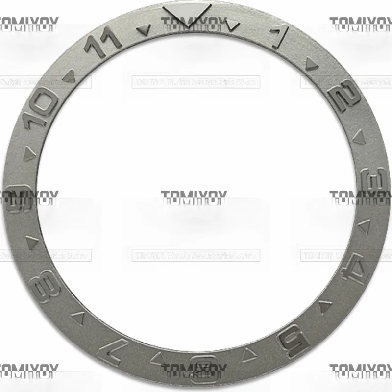 38MM Gold Blue Sliver Brown 12Hours Convex Stainless Steel Flat Watch Bezel Insert Fit For SKX Mechanical Wristwatch